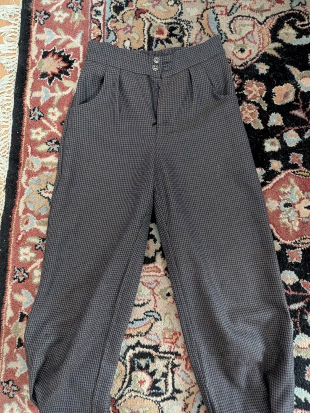 dark academia handmade vintage style wool trousers